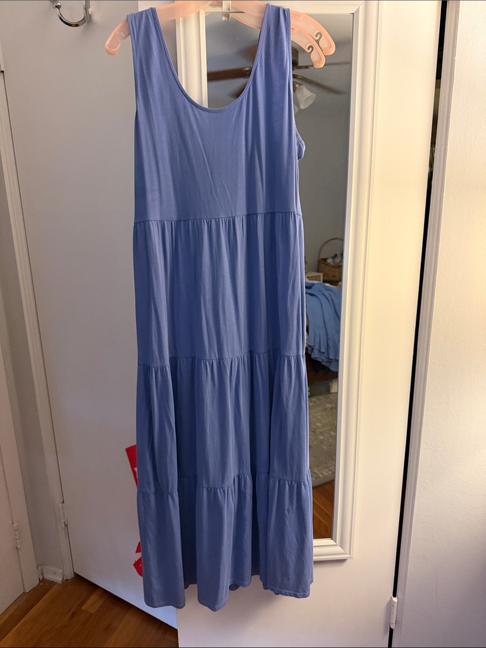 J. Crew Sleeveless Tiered Maxi Dress in Periwinkle
